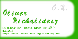 oliver michalidesz business card